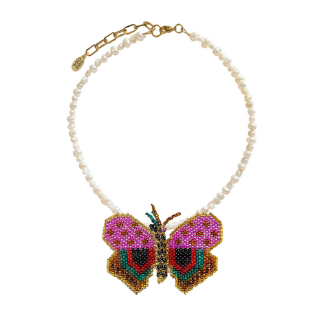 Mariposita Necklace (Pink)