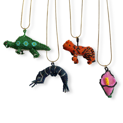 Beaded Pendant Long Chain