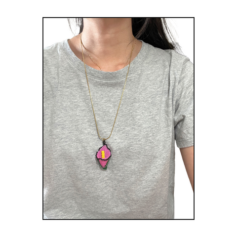 Beaded Pendant Long Chain