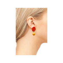 Load image into Gallery viewer, Geo Orange Earrings
