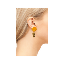 Load image into Gallery viewer, Geo Orange Earrings
