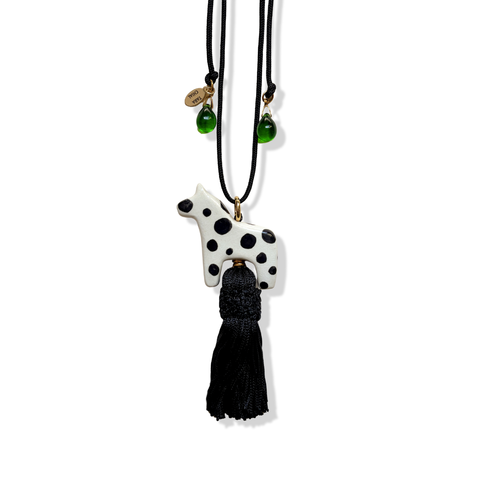 Lucky Horse Necklace (Polka Dot)
