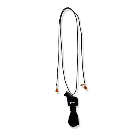 Lucky Horse Necklace (Black)