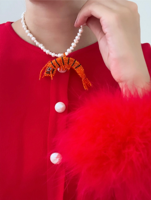 Shrimpy Necklace (Orange)