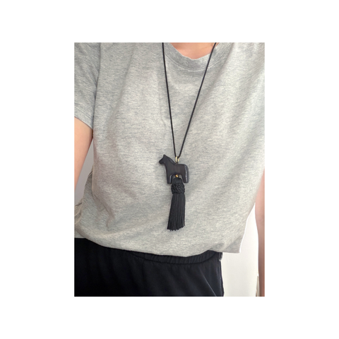 Lucky Horse Necklace (Black)
