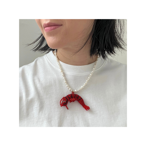 Shrimpy Necklace (Red)