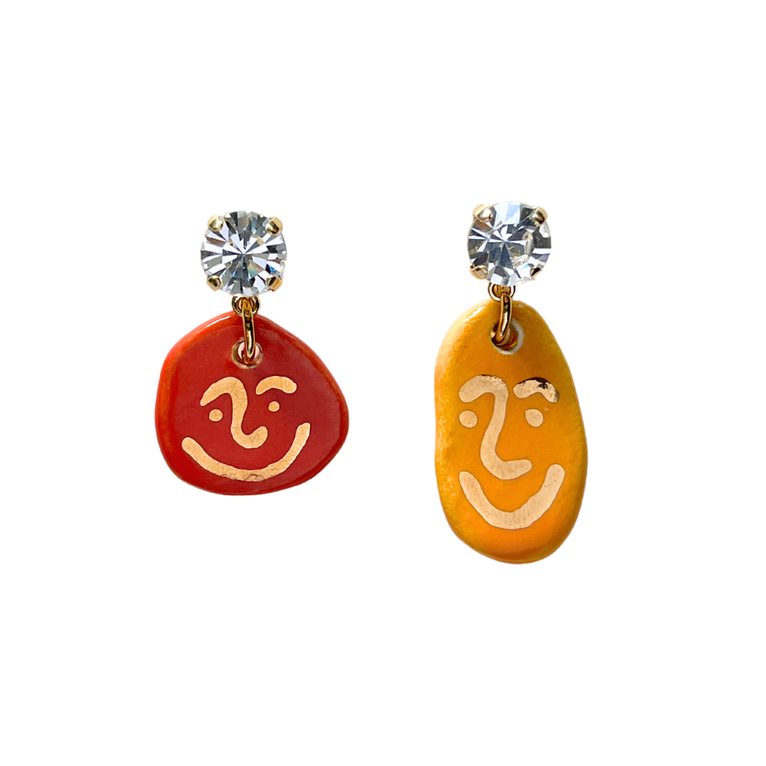 Buddoh Orange Earrings