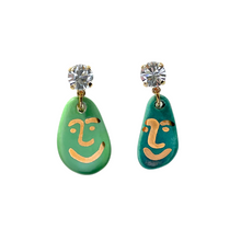 Load image into Gallery viewer, Buddoh Green Earrings
