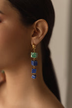 Load image into Gallery viewer, Tetris Red Wine Earrings

