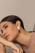 Load image into Gallery viewer, Geo Red Earrings
