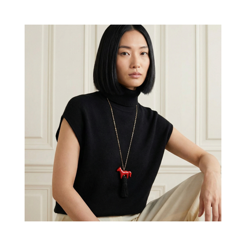 Lucky Horse Necklace (Red)